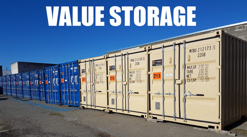 Value storage, rows of storage units.